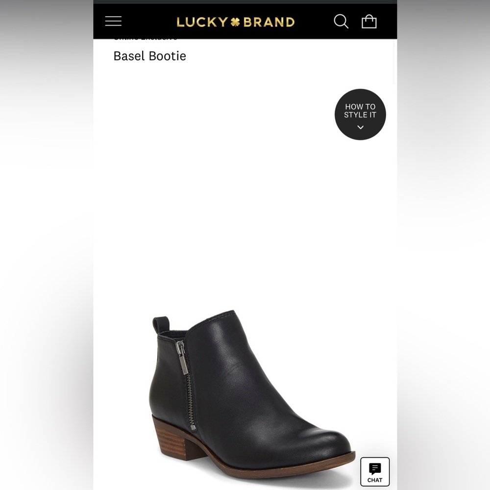 Lucky Brand Genuine Leather Basel Booties Women’s 8.5